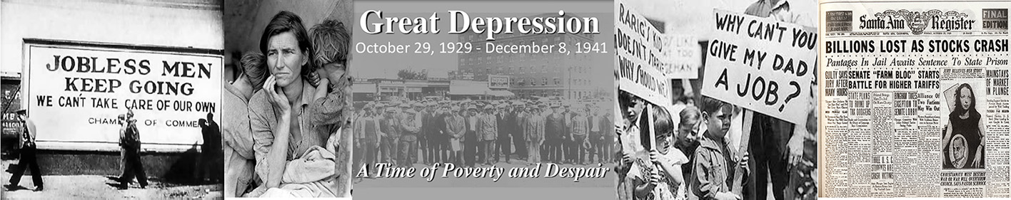 Image result for great depression banner
